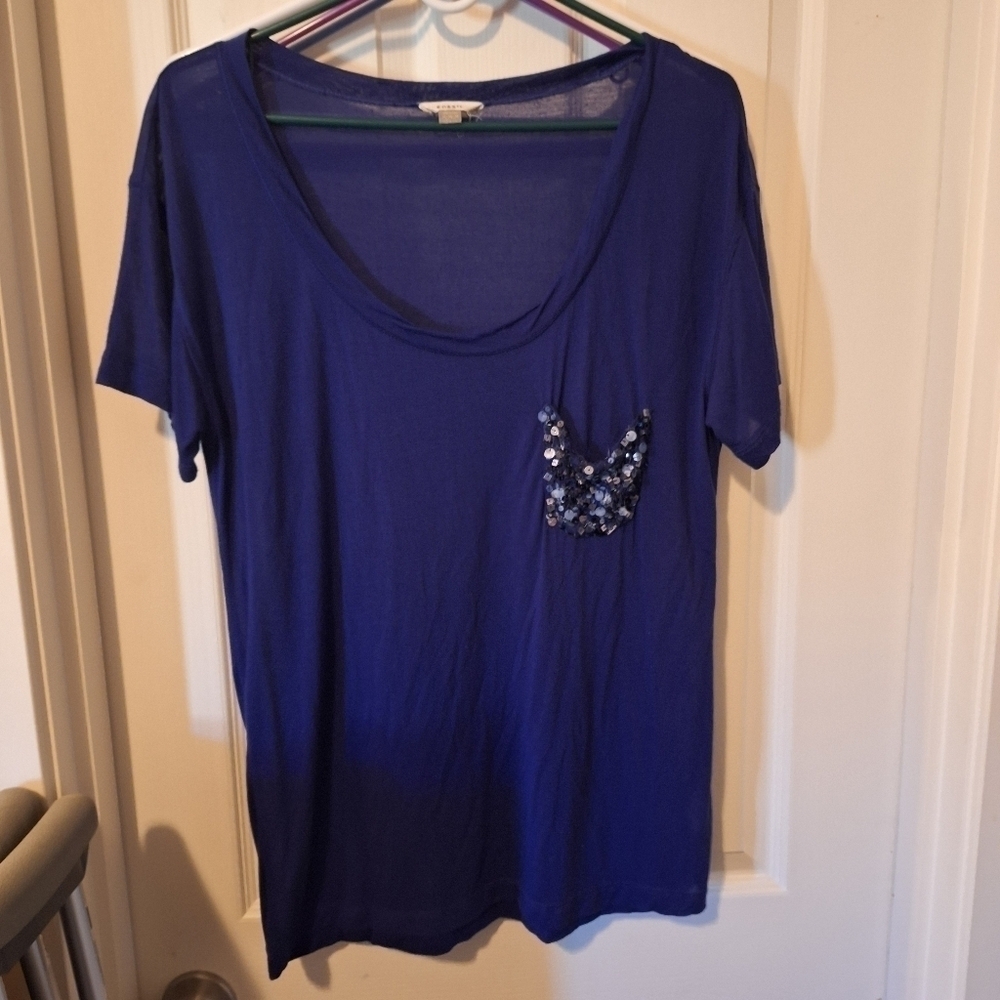 Fossil T Shirt Dark Blue Medium